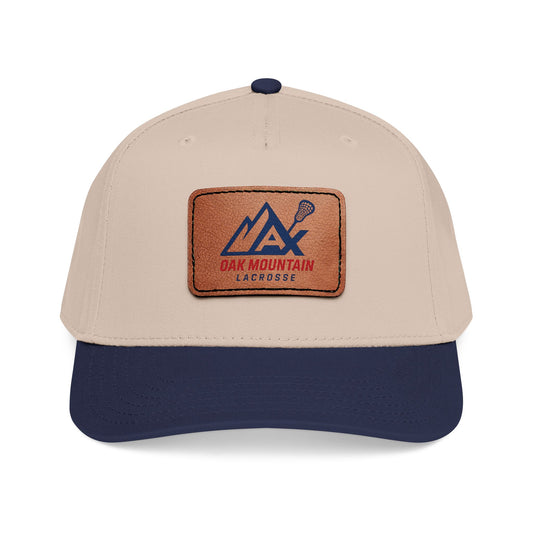 Leather Patch Baseball Cap — Oak Mountain Lacrosse Logo
